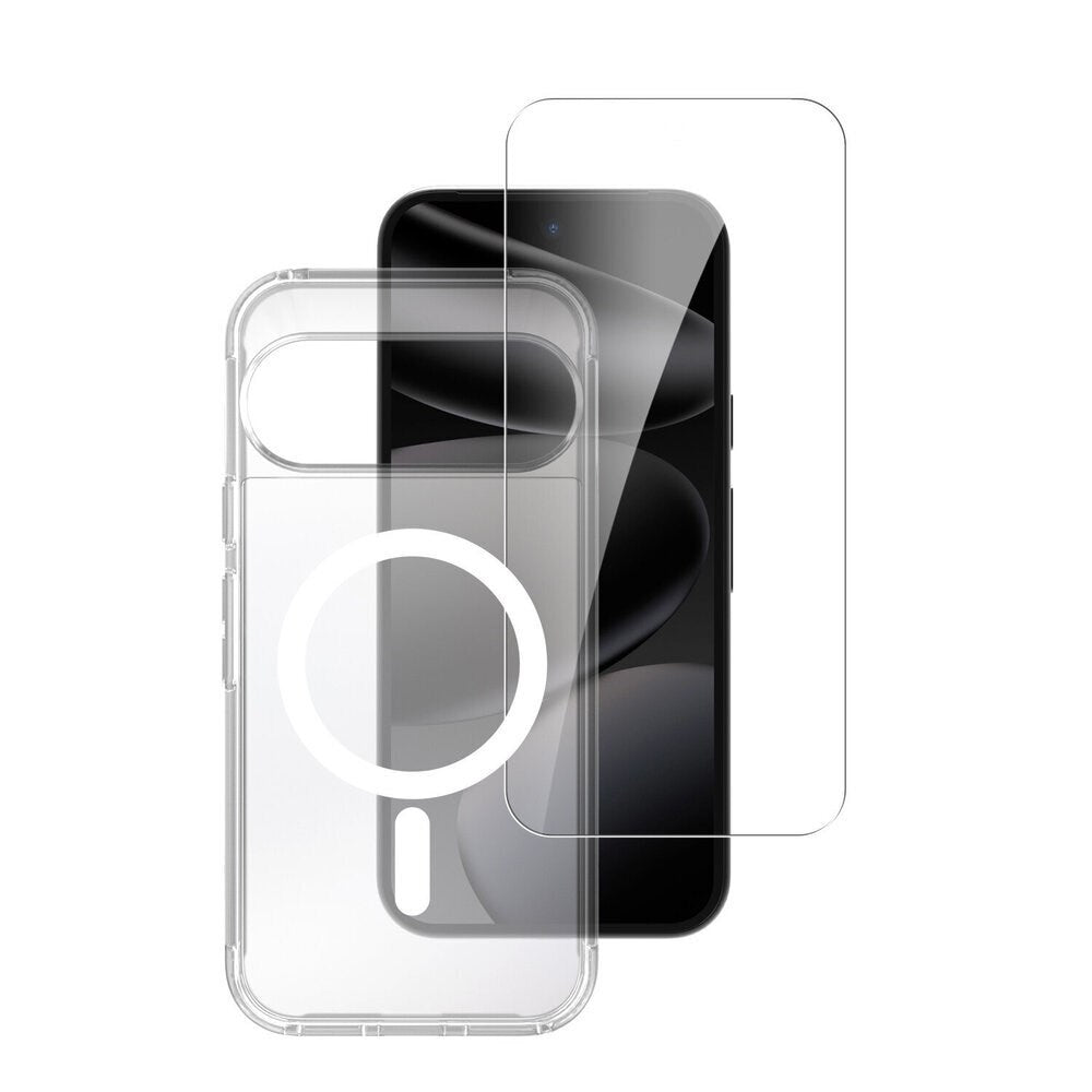 Google Pixel 11 / 11 Pro / 10 / 10 Pro / 9 / 9 Pro XL 4Smarts 360° Protection Set m. Bagside Cover & Skærmbeskyttelse - Qi2 Kompatibel - Gennemsigtig