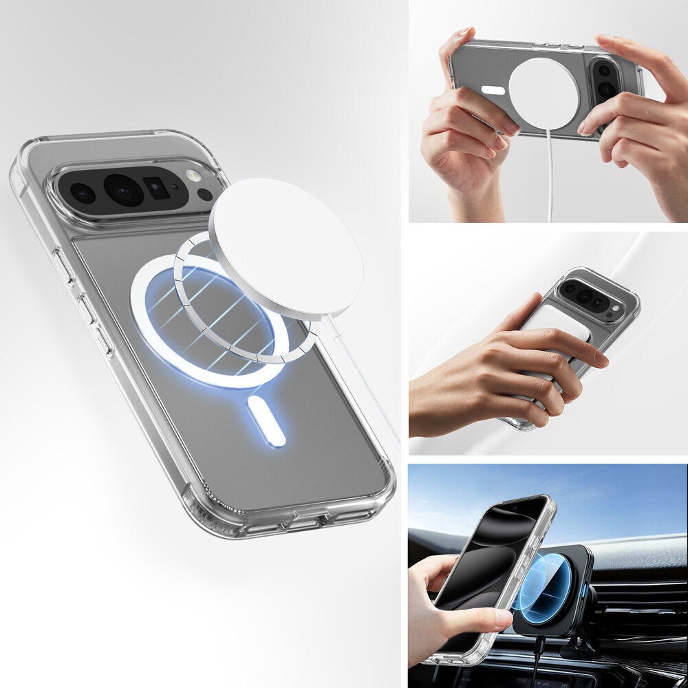 Google Pixel 11 / 11 Pro / 10 / 10 Pro / 9 / 9 Pro XL 4Smarts 360° Protection Set m. Bagside Cover & Skærmbeskyttelse - Qi2 Kompatibel - Gennemsigtig