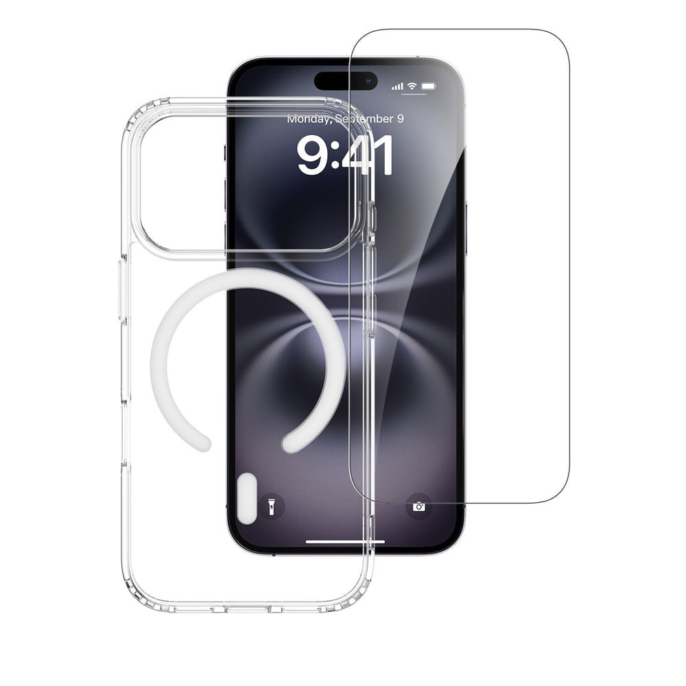 iPhone 18 Pro / 17 Pro 4Smarts 360° Protection Set m. Bagside Cover & Skærmbeskyttelse - MagSafe Kompatibel - Gennemsigtig