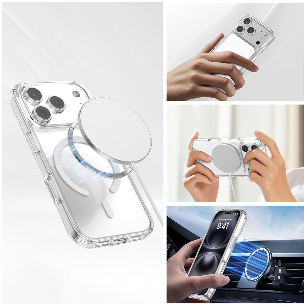 iPhone 18 Pro / 17 Pro 4Smarts 360° Protection Set m. Bagside Cover & Skærmbeskyttelse - MagSafe Kompatibel - Gennemsigtig