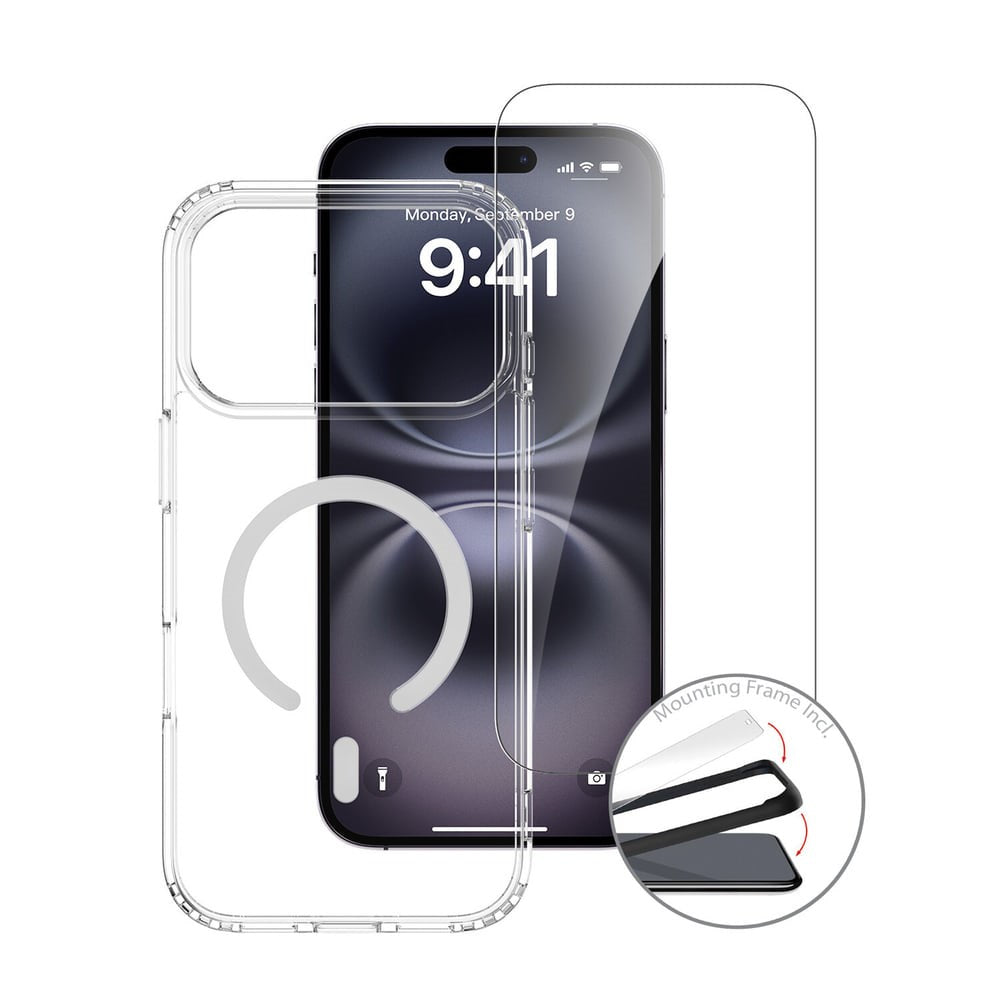 iPhone 18 Pro Max / 17 Pro Max 4Smarts 360° Protection Set m. Bagside Cover & Skærmbeskyttelse - MagSafe Kompatibel - Gennemsigtig
