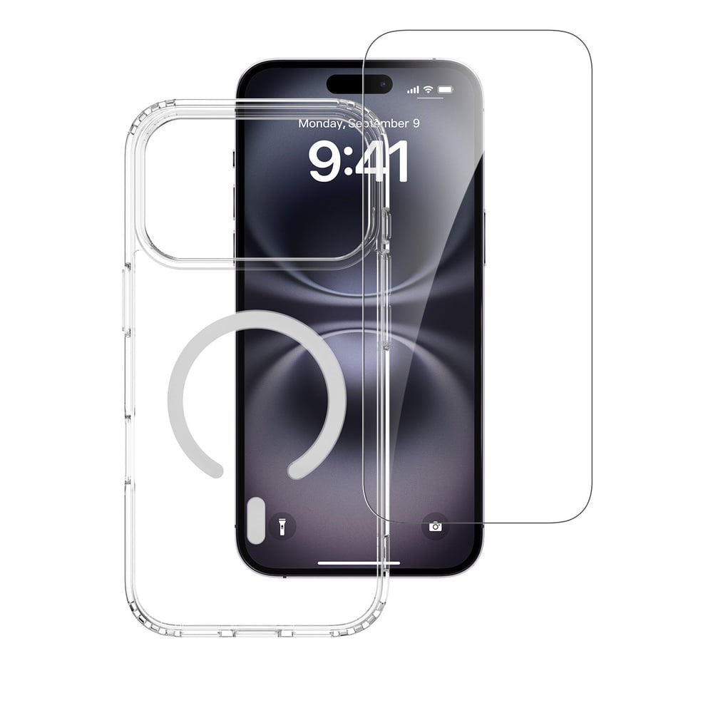 iPhone 18 Pro Max / 17 Pro Max 4Smarts 360° Protection Set m. Bagside Cover & Skærmbeskyttelse - MagSafe Kompatibel - Gennemsigtig