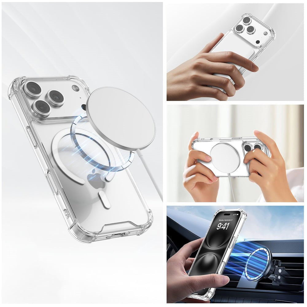 iPhone 18 Pro / 17 Pro 4Smarts IBIZA Hybrid Bagside Cover - MagSafe Kompatibel - Gennemsigtig