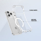 iPhone 18 Pro / 17 Pro 4Smarts IBIZA Hybrid Bagside Cover - MagSafe Kompatibel - Gennemsigtig