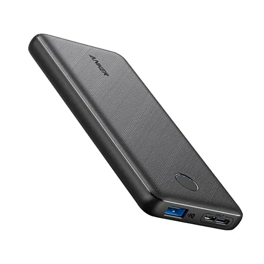 Anker Powerbank PowerCore 10.000 mAh 12W 1x USB-C & 1x Micro-USB - Sort