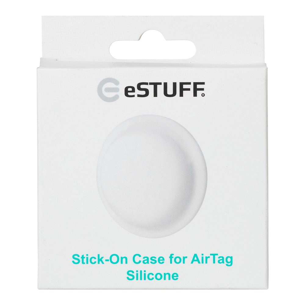 eSTUFF AirTag Stick-On Silikone Cover - Hvid