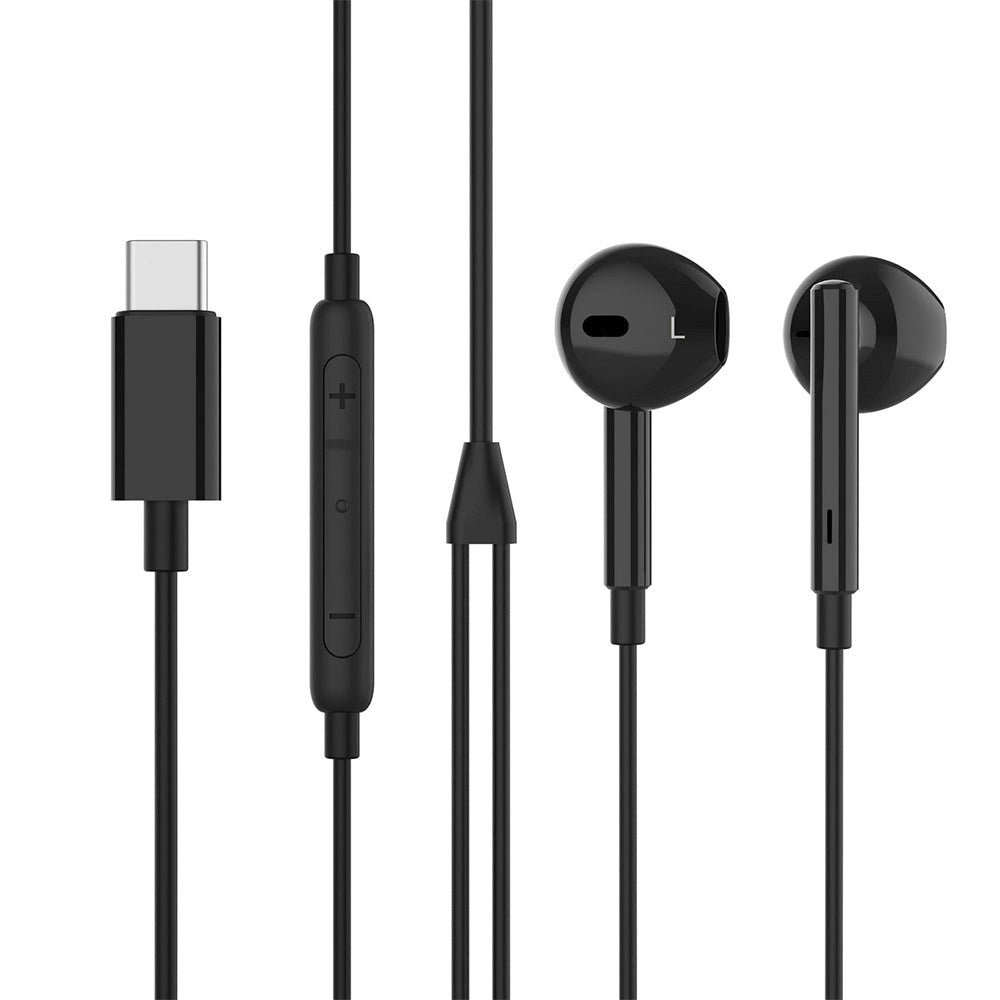 eSTUFF Høretelefon In-Ear m. USB-C & Mikrofon - Sort