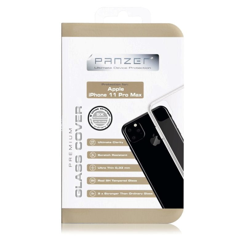 iPhone 11 Pro Max PANZER Premium Glas Bagside Cover