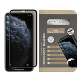 iPhone 11 Pro / Xs / X PANZER Premium Privacy Glass m. Kameralinse Beskyttelse - Sort Ramme