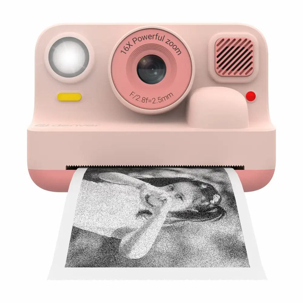 Denver KPC-1374BTRO Børnekamera - Termisk Printer - Diverse Spil - Lyserød