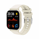 Denver SWC-176BE Bluetooth Smartwatch m. Søvn- og Fitnesstracker - Silikone Urrem - Beige