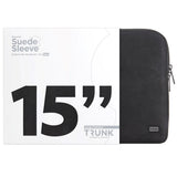 MacBook 15" Trunk Suede Sleeve - Sort