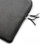 Trunk Ægte Læder Sleeve til Bærbar PC 13" (32 x 23 x 2 cm) - Black