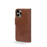 Trunk iPhone 12 Mini Ægte Læder Cover - 2-i-1 Design - Brun
