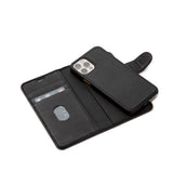 Trunk iPhone 12 Pro Max Ægte Læder Cover - 2-i-1 Design - Sort