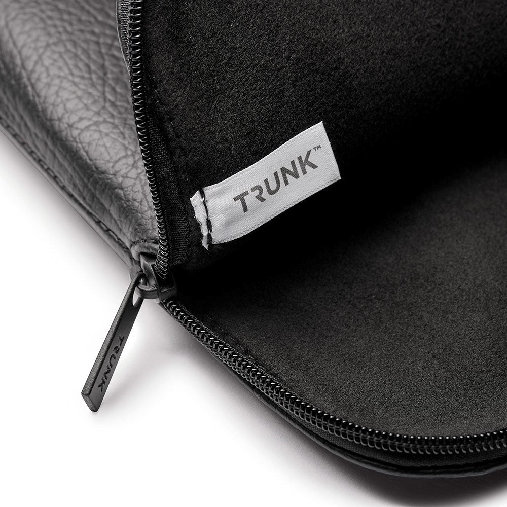 Trunk Vegansk Læder Sleeve til Bærbar PC 13" (30,5 x 22 x 2 cm) - Black Apple Peel