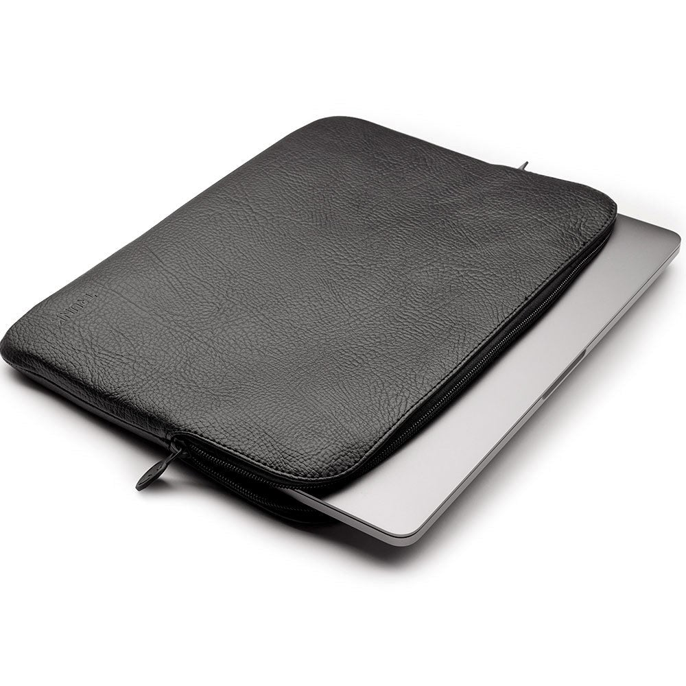Trunk Vegansk Læder Sleeve til Bærbar PC 13" (30,5 x 22 x 2 cm) - Black Apple Peel