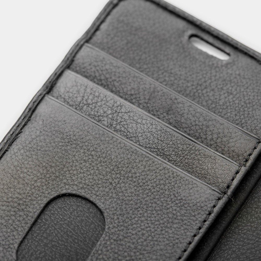 Trunk iPhone 13 Ægte Læder Cover - 2-i-1 Design - Sort