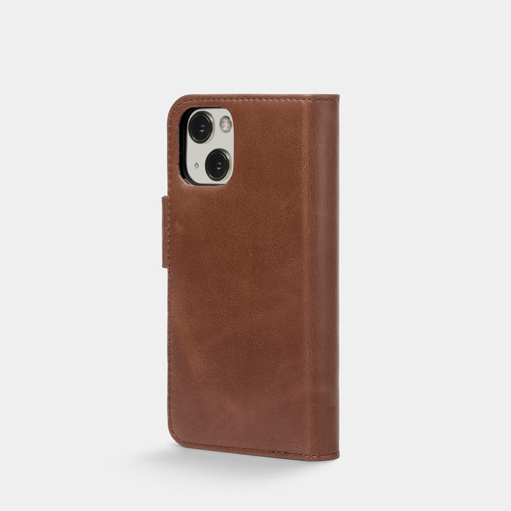 Trunk iPhone 13 Ægte Læder Cover - 2-i-1 Design - Brun