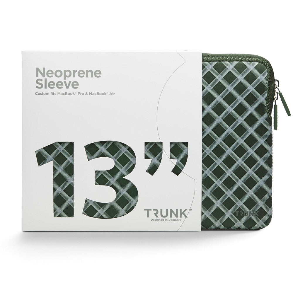 Trunk - Neoprene Sleeve - MacBook 13" (30.5 x 21.5 x 1.5 cm) - Olive Green Tartan