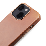 iPhone 13 Trunk Ægte Læder Bagside Cover - Brun