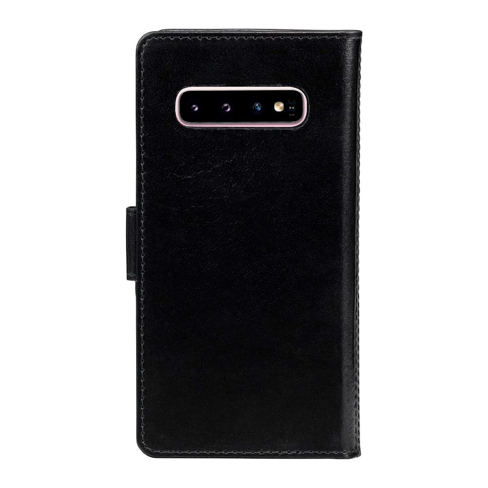 Samsung Galaxy S10 - dbramante1928 Lynge 2-i-1 Ægte Læder Flip Cover - Black