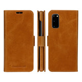 Samsung Galaxy S20 - dbramante1928 Lynge 2-i-1 Ægte Læder Flip Cover - Tan