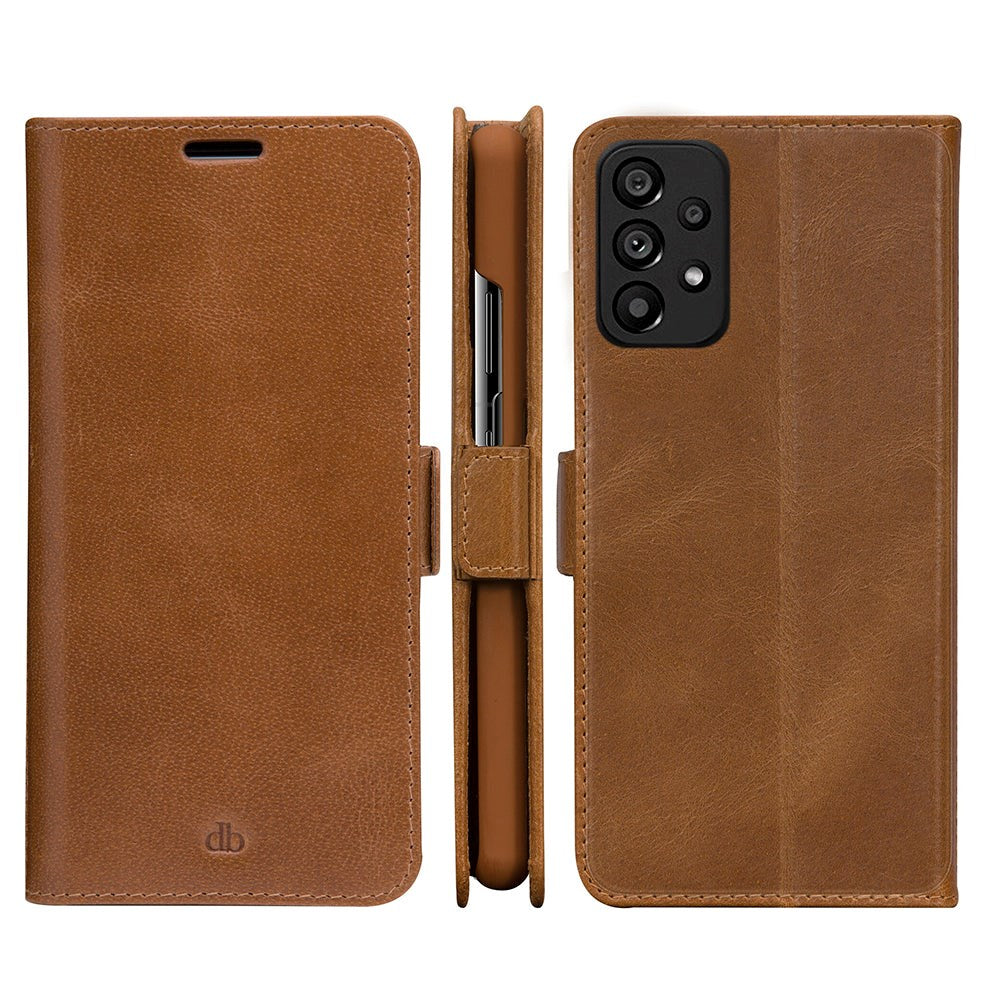 Samsung Galaxy A53 dbramante1928 Copenhagen Slim Læder Flip Cover m. Pung - Brun