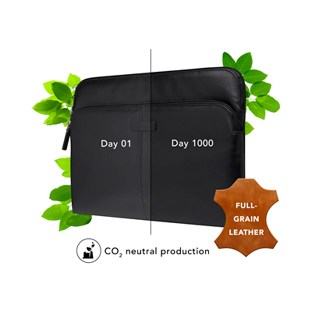 dbramante1928 Skagen Pro+ Ægte Læder Sleeve Til Laptop / MacBook (340 x 240mm) - CO2 Neutralt - Sort