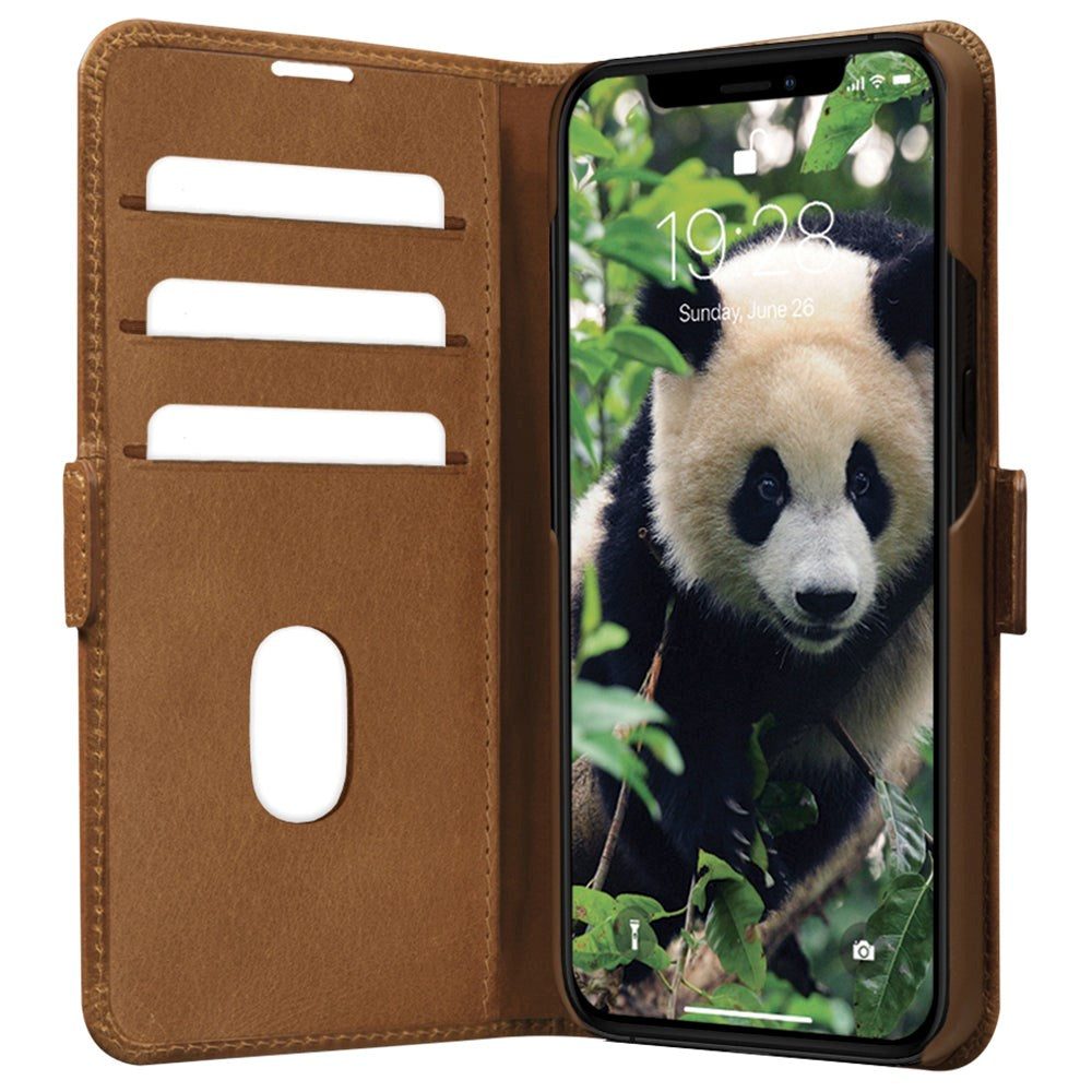 iPhone 14 Pro Max dbramante1928 Copenhagen Slim Læder Flip Cover m. Pung - Tan