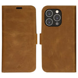 iPhone 14 Pro dbramante1928 Lynge Ægte Læder Magnet Flip Cover - Tan