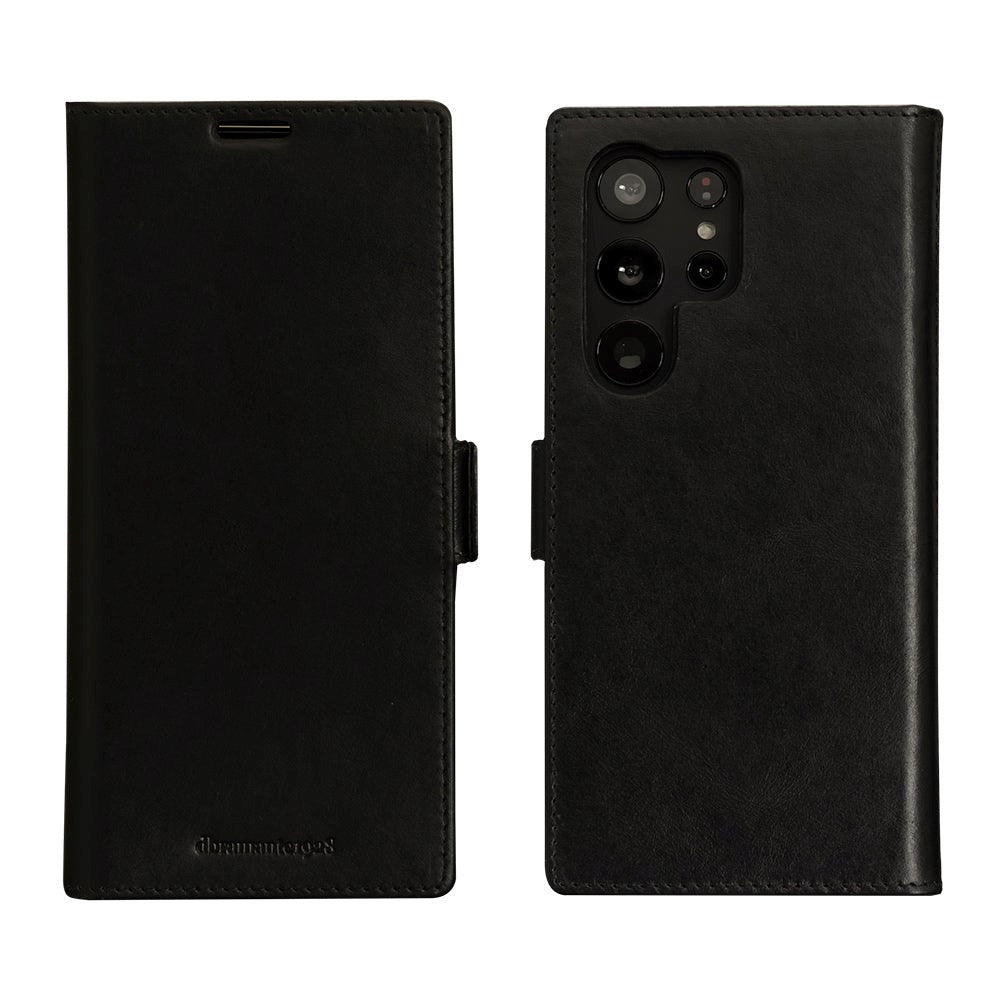 Samsung Galaxy S23 Ultra dbramante1928 Lynge Ægte Læder Magnet Flip Cover - Black