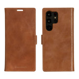 Samsung Galaxy S23 Ultra dbramante1928 Lynge Ægte Læder Magnet Flip Cover - Tan