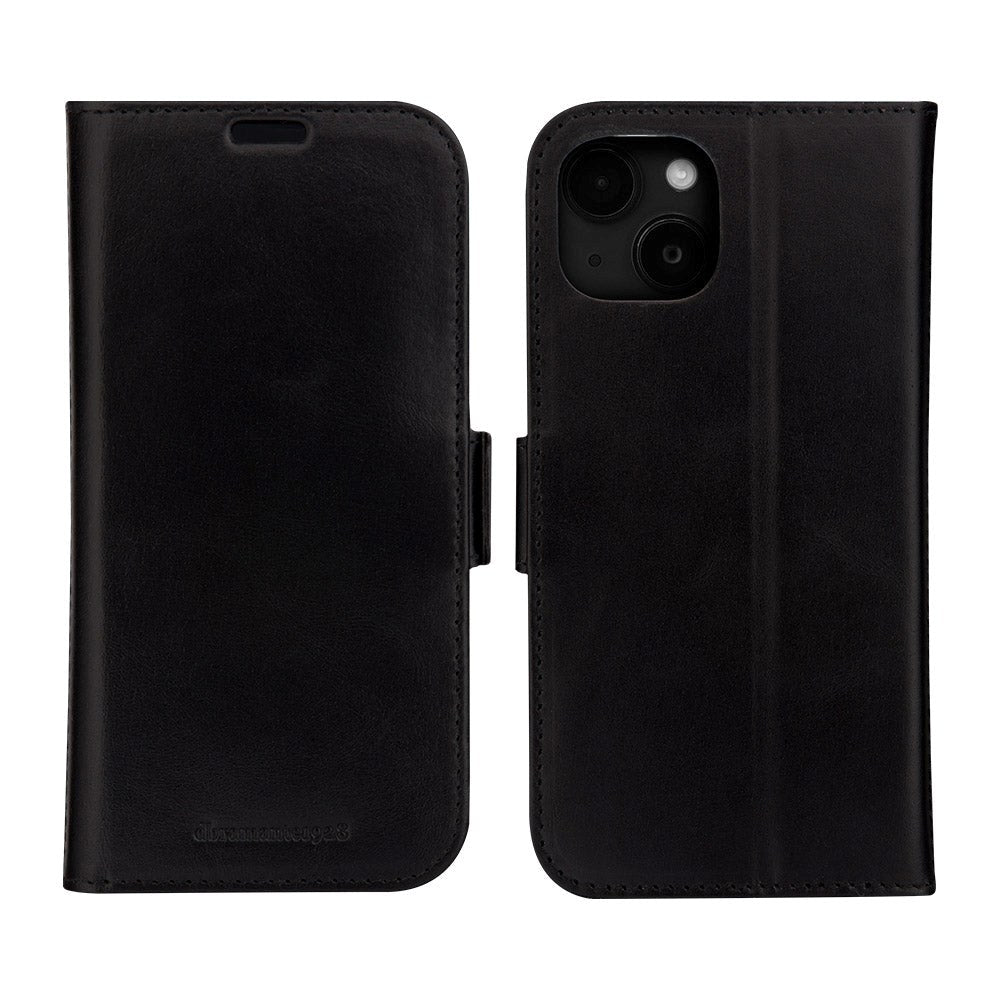 iPhone 15 Plus dbramante1928 Copenhagen Slim Ægte Læder Flip Cover m. Pung - Black