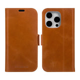 iPhone 15 Pro dbramante1928 Copenhagen Slim Ægte Læder Flip Cover m. Pung - Tan - (DEMO)