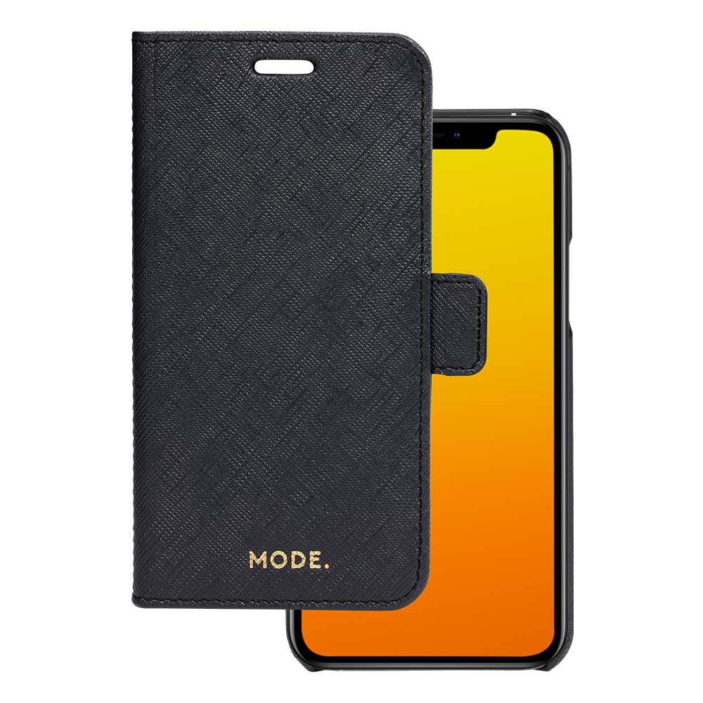 iPhone 8 / 7 / 6s / 6 dbramante1928 Mode New York Ægte Læder Cover m. Pung - Night Black