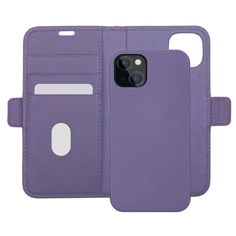 iPhone 13 dbramante1928 New York Magnetisk Ægte Læder Flip Cover m. Pung - Daybreak Purple