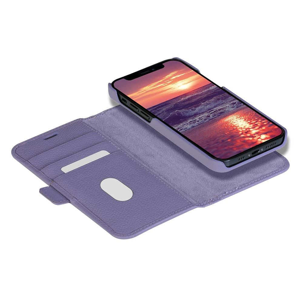 iPhone 13 Pro Max dbramante1928 New York Magnetisk Ægte Læder Cover m. Pung - Daybreak Purple