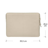 dbramante1928 Paris Mode MacBook 14" Ægte Læder Sleeve (34 x 24,5 x 25 CM) - Sand Dune