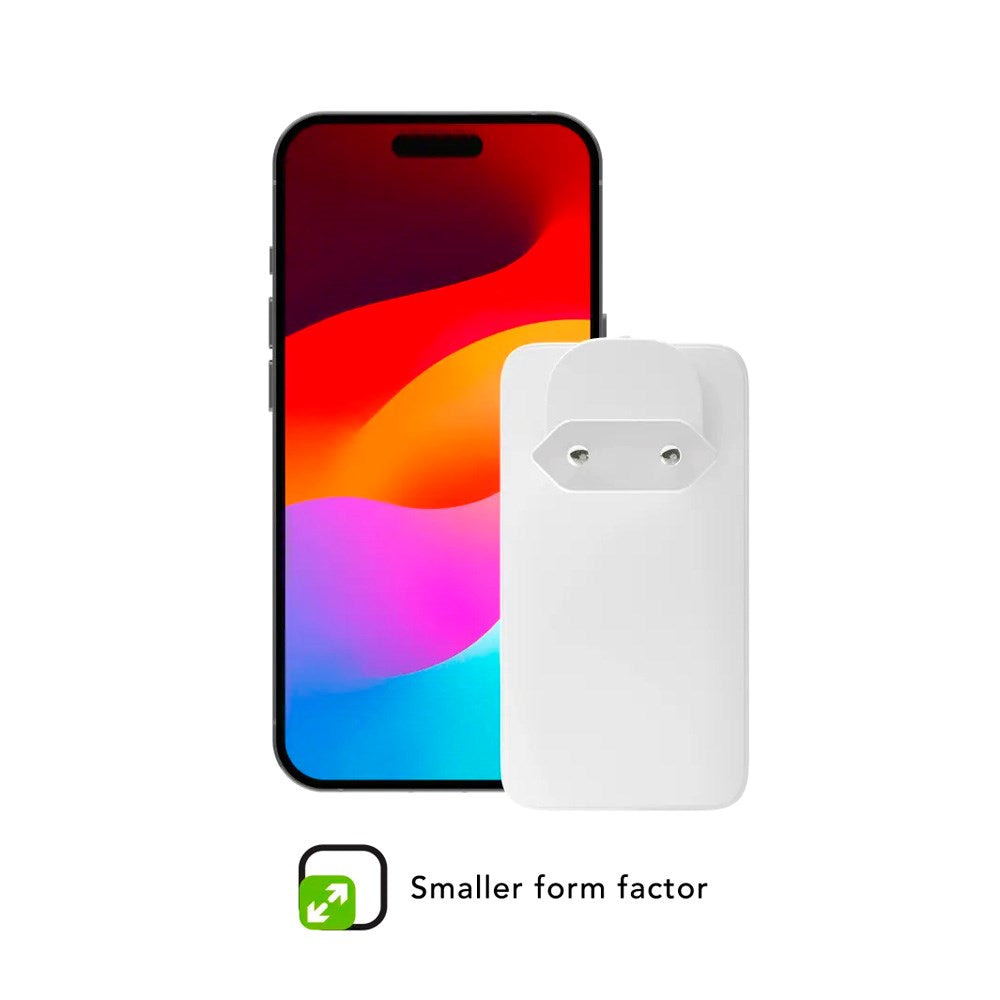 Slim Vægoplader - dbramante1928 - 1x USB-C 65W & 1x USB-A 30W - Hvid