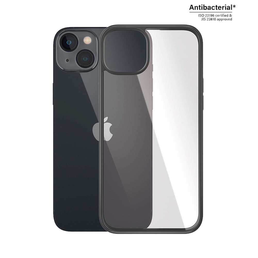 iPhone 14 Plus Bagside Cover PanzerGlass AntiBakteriel ClearCase - Sort Kant