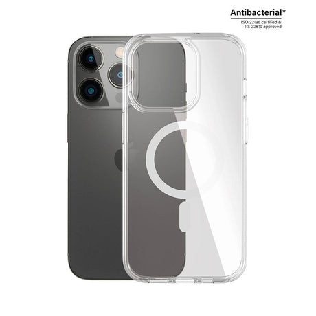 iPhone 14 Pro Bagside Cover PanzerGlass HardCase Antibakteriel - MagSafe Kompatibel - Gennemsigtig