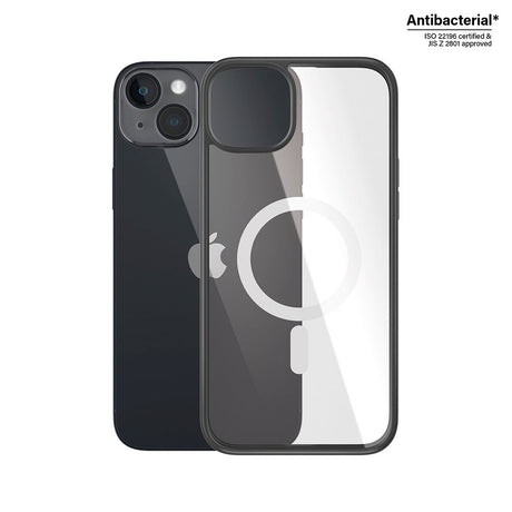 iPhone 14 Plus Bagside Cover PanzerGlass AntiBakteriel ClearCase - MagSafe Kompatibel - Sort Kant