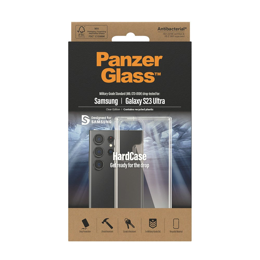 Samsung Galaxy S23 Ultra Bagside Cover PanzerGlass HardCase Antibakteriel - Gennemsigtig