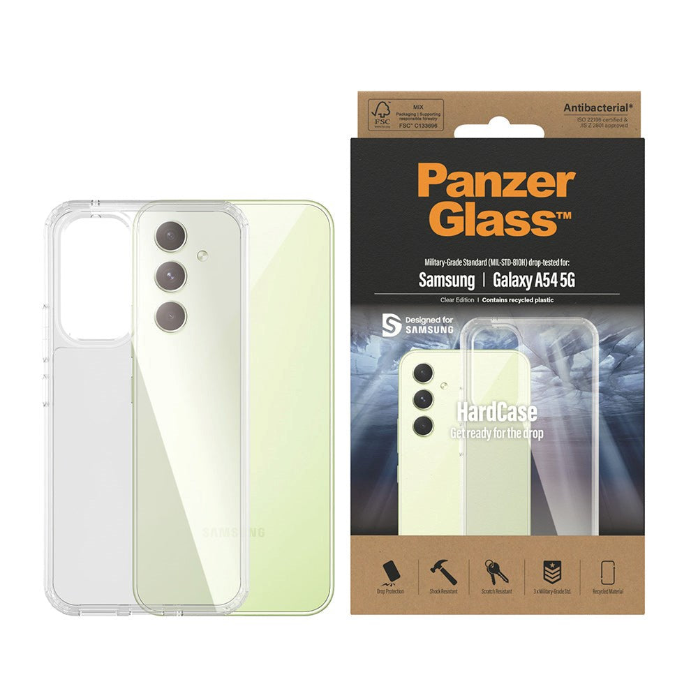 Samsung Galaxy A54 (5G) Bagside Cover PanzerGlass HardCase Antibakteriel - Gennemsigtig