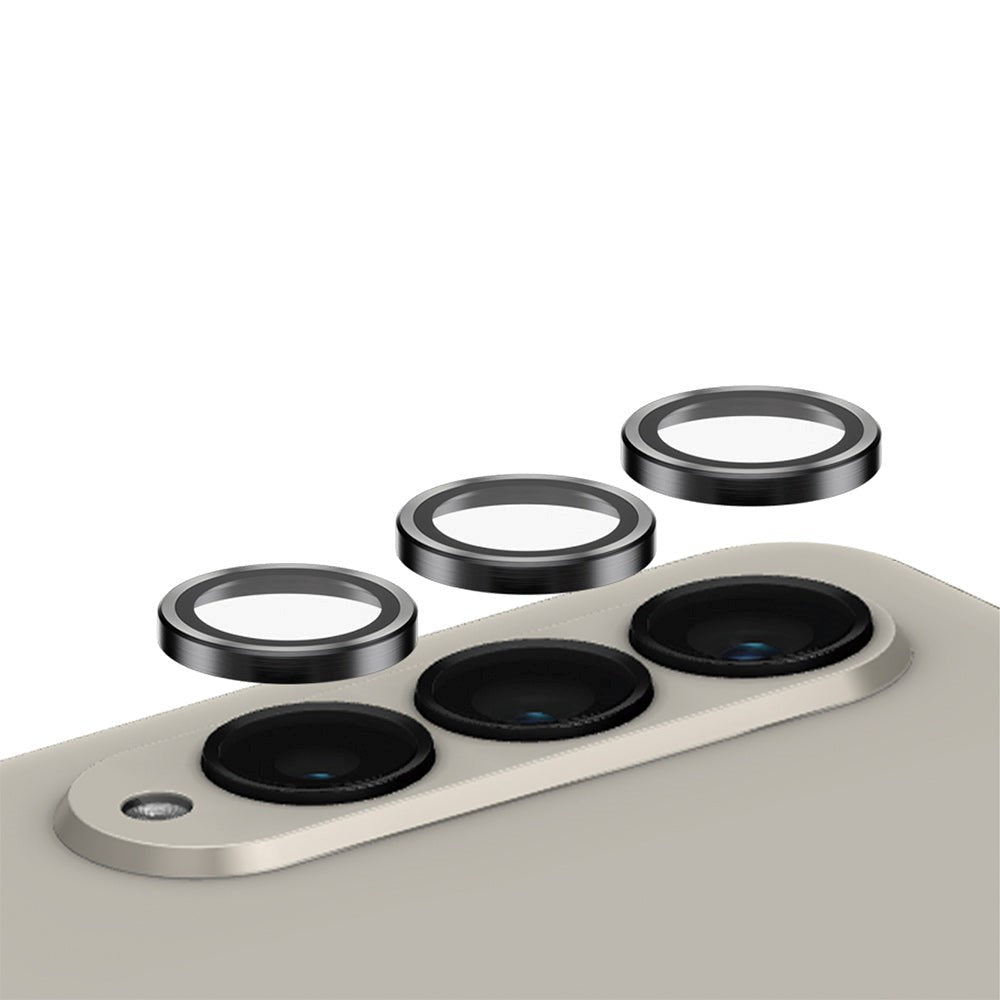 Samsung Galaxy Z Fold5 PanzerGlass Hoops - Kamerabeskyttelsesglas - Gennemsigtig / Sort