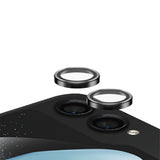 Samsung Galaxy Z Flip5 PanzerGlass Hoops - Kamerabeskyttelsesglas - Gennemsigtig / Sort