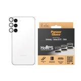 Samsung Galaxy S23 FE PanzerGlass Hoops - Beskyttelse til Kamera - Platinum Strength - Gennemsigtig / Sort