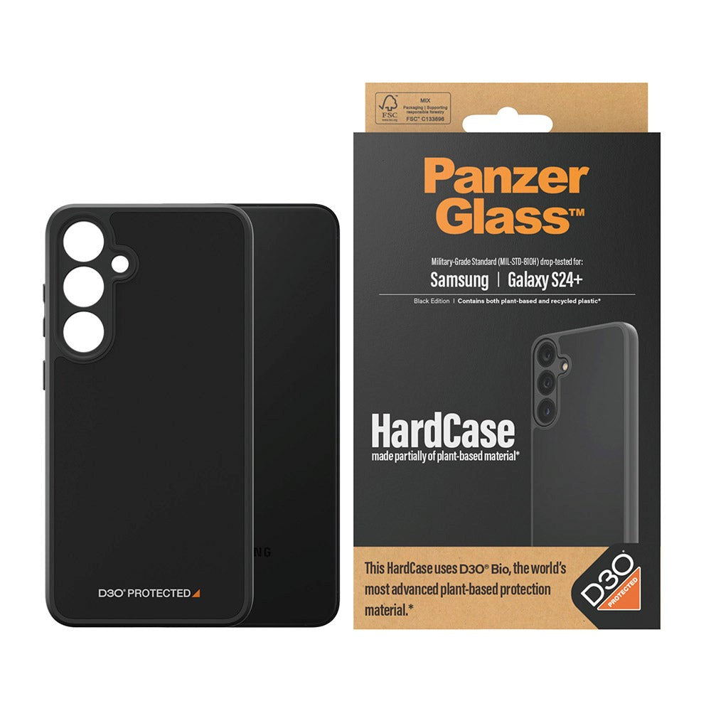 Samsung Galaxy S24+ (Plus) Bagside Cover PanzerGlass D3O Bio HardCase - Sort