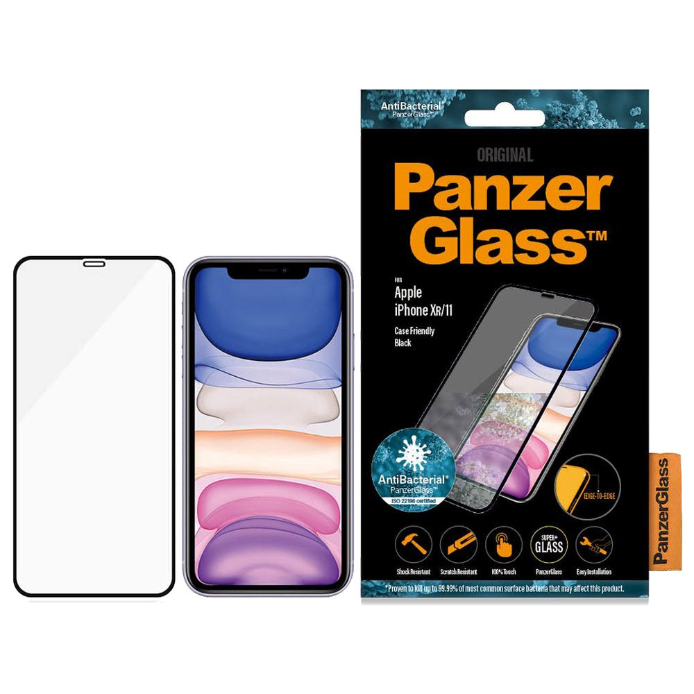 iPhone 11 / XR PanzerGlass Edge-To-Edge Skærmbeskyttelse - Case Friendly - Sort